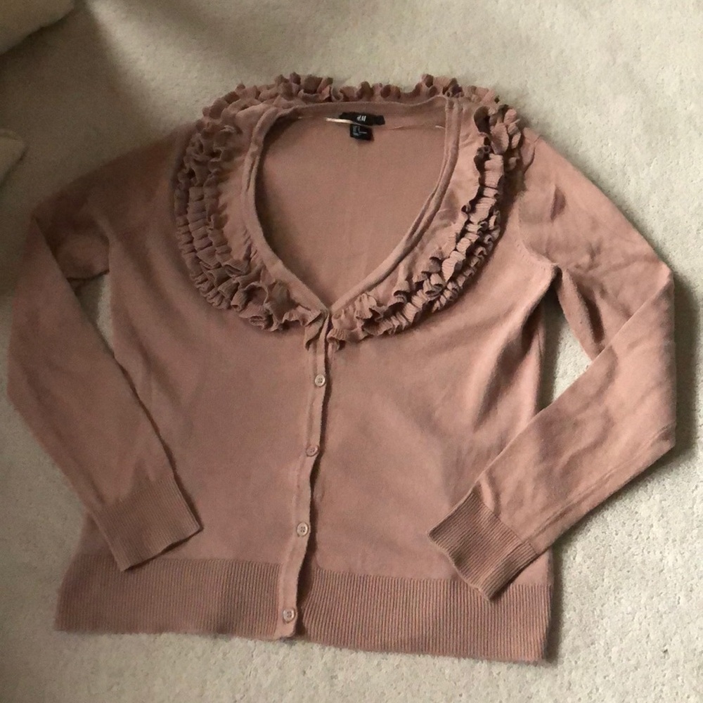 H&M ruffle cardigan!